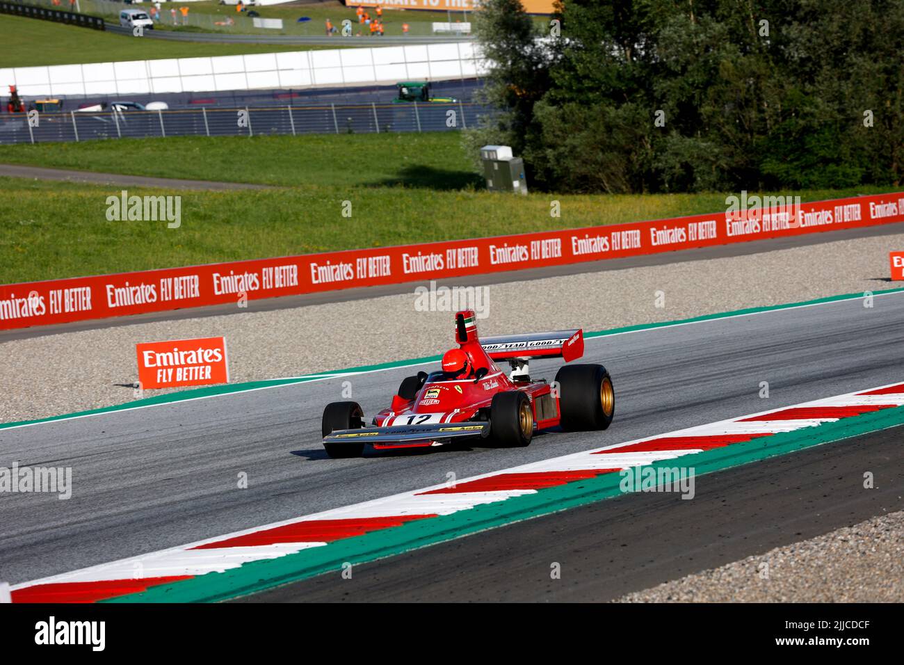 Spielberg, Österreich. 9.. Juli 2022. Mathias Lauda (AUT) fährt am 9. Juli 2022 in Spielberg, Österreich, den Ferrari 3122T, F1 Grand Prix von Österreich auf dem Red Bull Ring. (Foto von HIGH TWO) Quelle: dpa/Alamy Live News Stockfoto