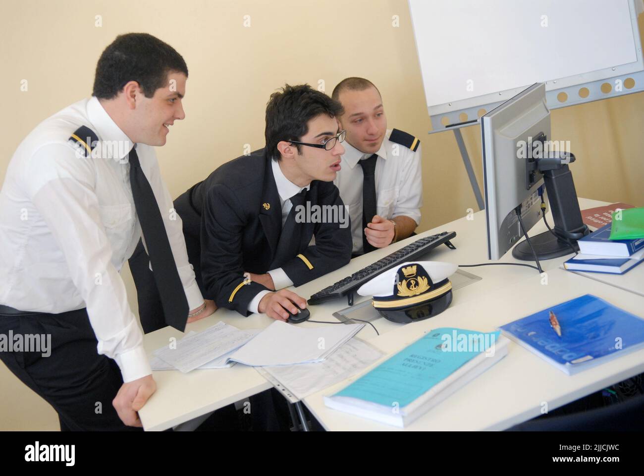 Genua (Italien), Akademie der Handelsmarine, fortgeschrittene Spezialisierung Schule für die Berufe des Meeres; Stockfoto