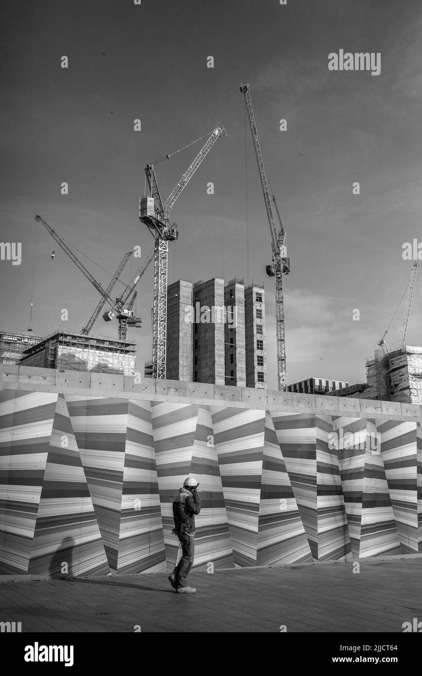 Das Kraftwerk Battersea ist seit seiner Eröffnung im Jahr 1955 eine zentrale Ikone der Londoner Skyline. Wiedereröffnung für die Öffentlichkeit im September 2022 Stockfoto