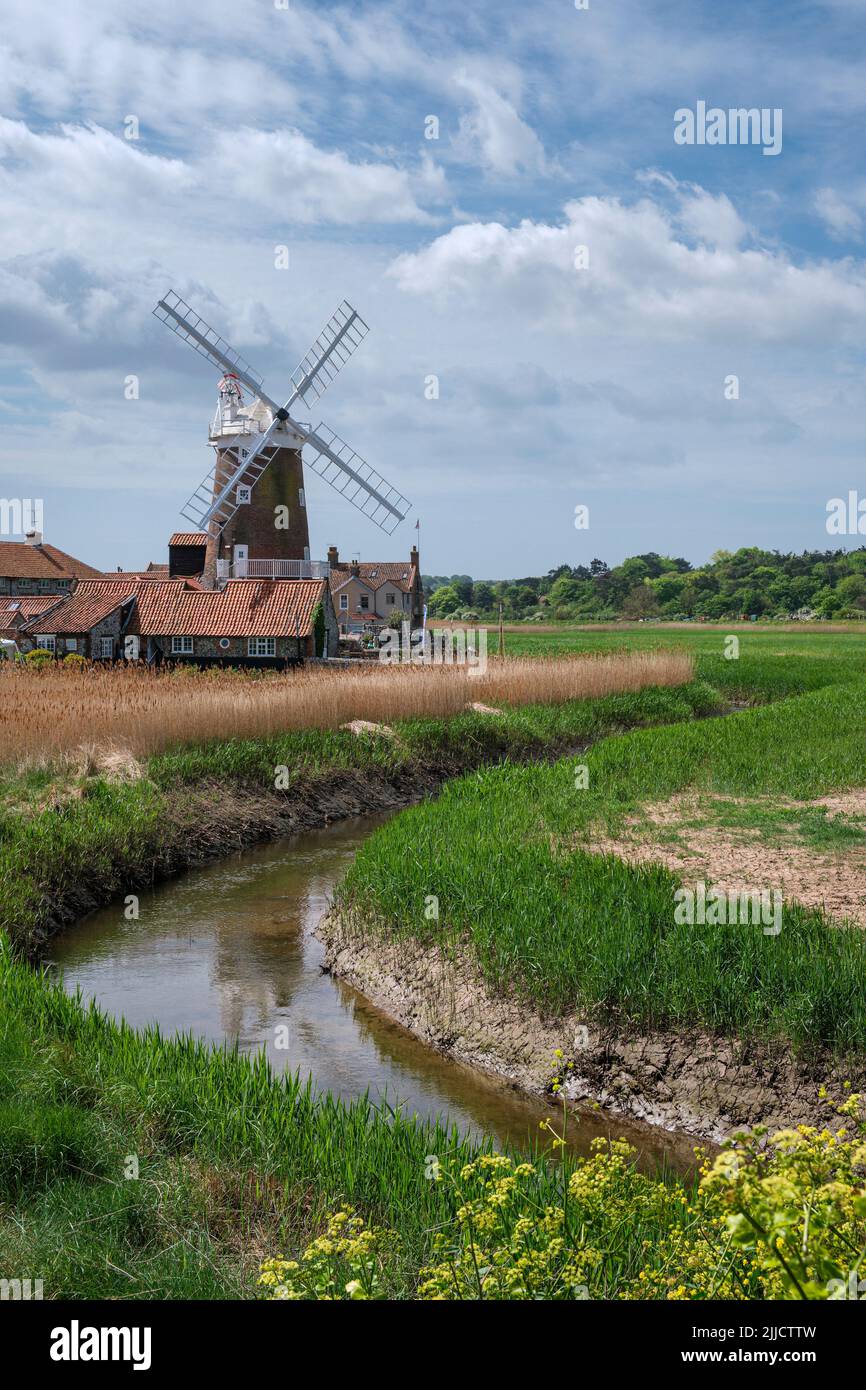 Windmühle bei Cley next am Meer, Norfolk Stockfoto