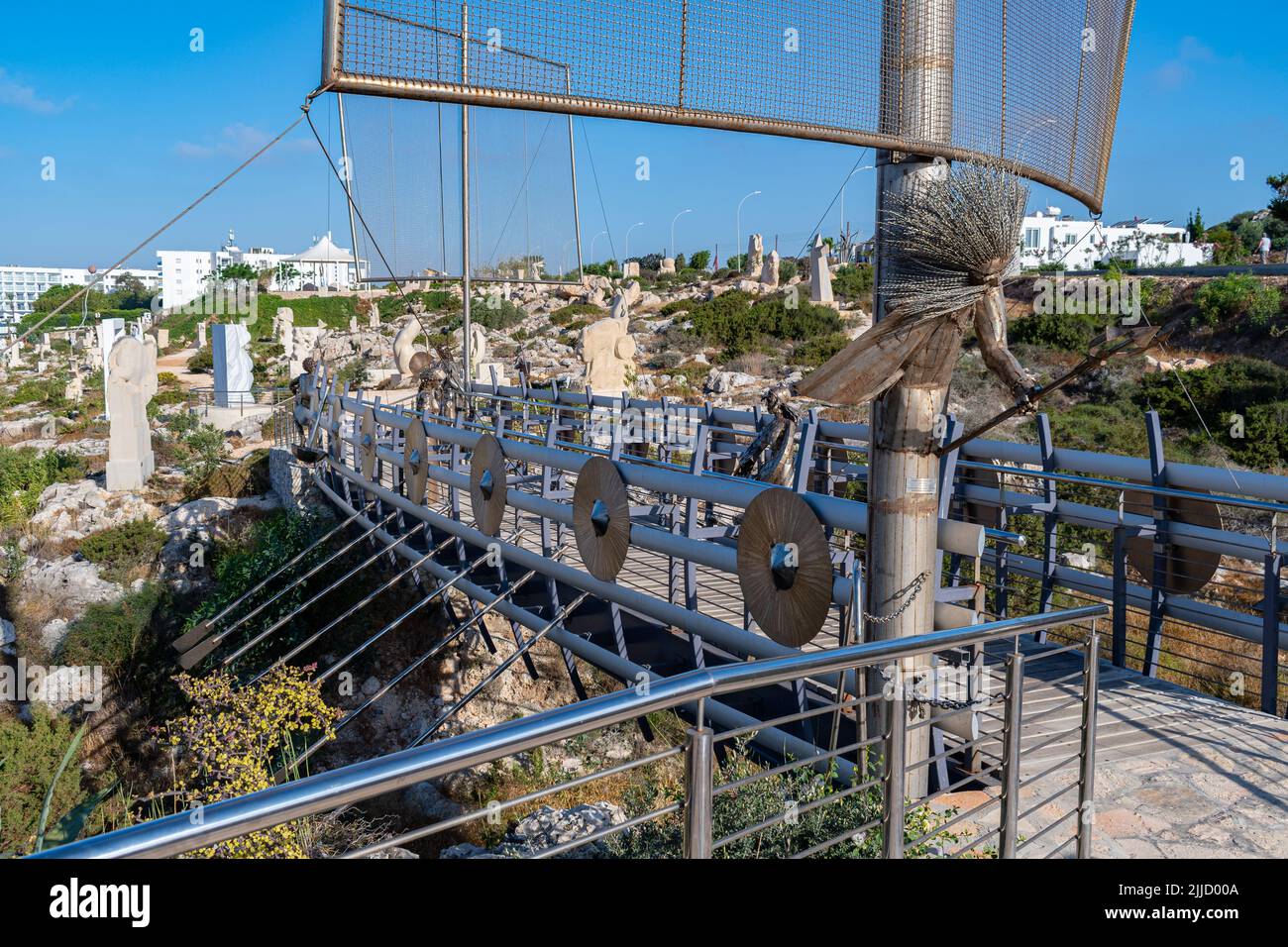 Ayia Napa, Zypern - Mai 16 2021: Skulpturenpark Stockfoto