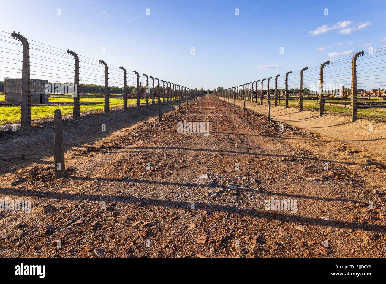 Auschwitz - KZ Birkenau. Holocaust-Mahnmal. Oswiecim, Polen, 17. Juli 2022 Stockfoto