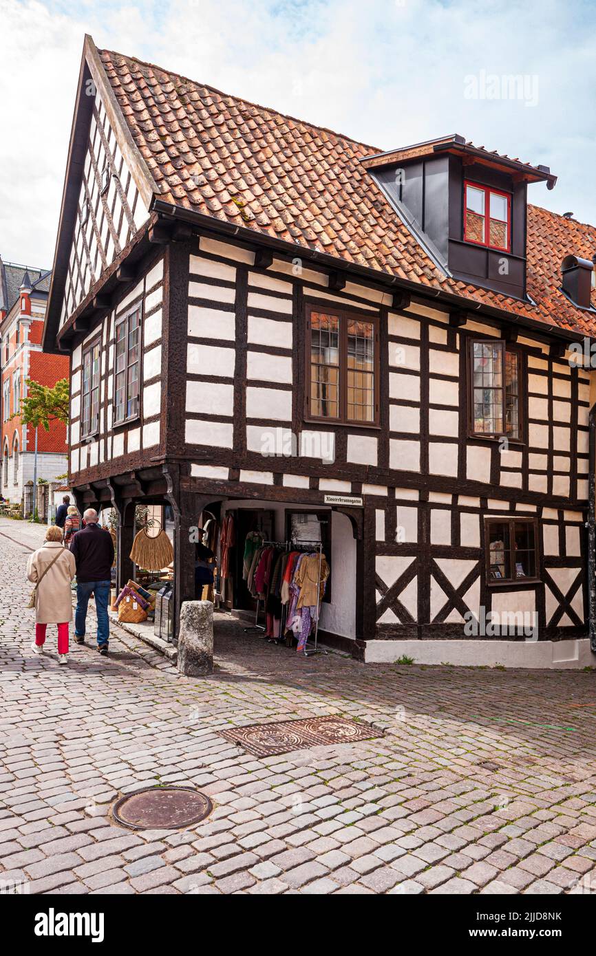 Alte Gebäude in der mittelalterlichen Stadt Visby auf der Insel Gotland in der Ostsee vor Schweden Stockfoto