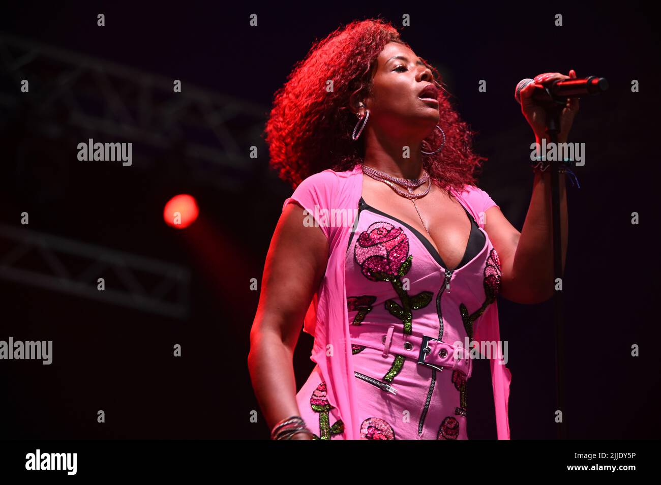 Kelis beim Tramlines Festival , Großbritannien , 24.07.2022 , ihr Hit Song Milkshake Stockfoto Kelis beim Tramlines Festival , Großbritannien , 24.07.2022 , ihr Hit Song Milkshake Stockfoto