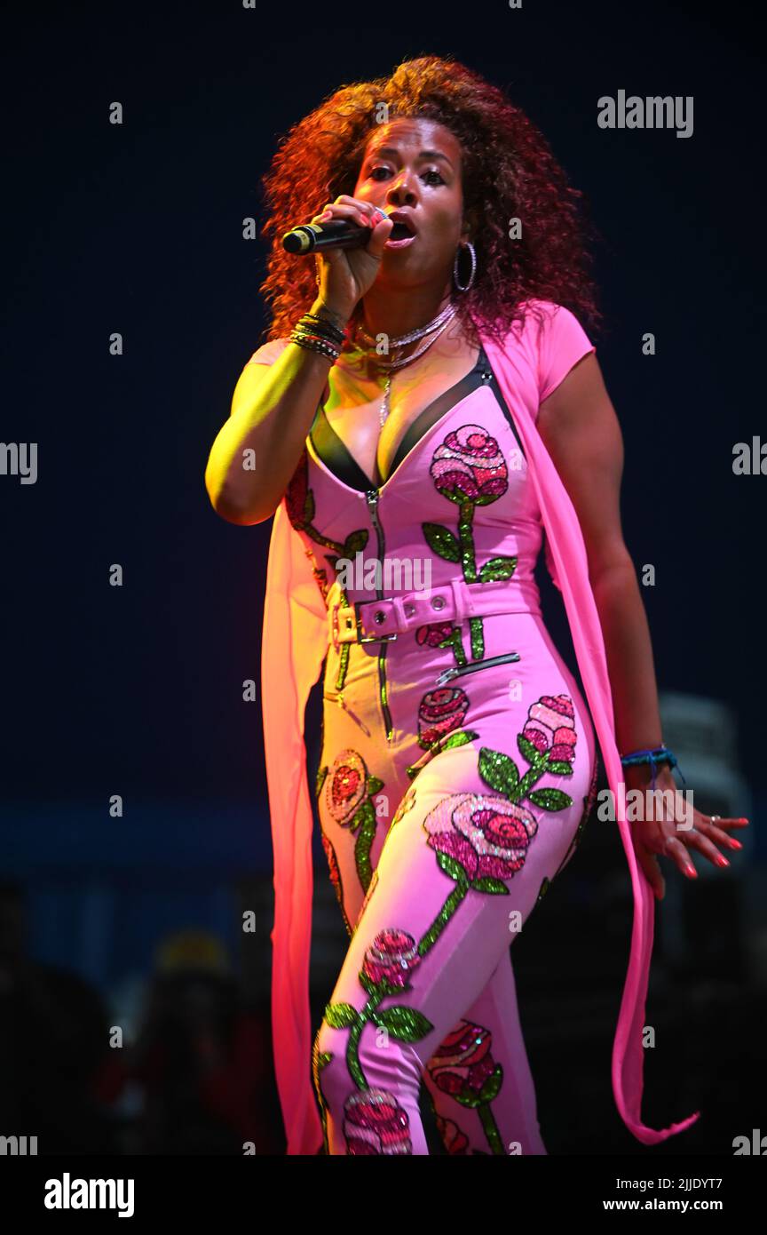 Kelis beim Tramlines Festival , Großbritannien , 24.07.2022 , ihr Hit Song Milkshake Stockfoto Kelis beim Tramlines Festival , Großbritannien , 24.07.2022 , ihr Hit Song Milkshake Stockfoto