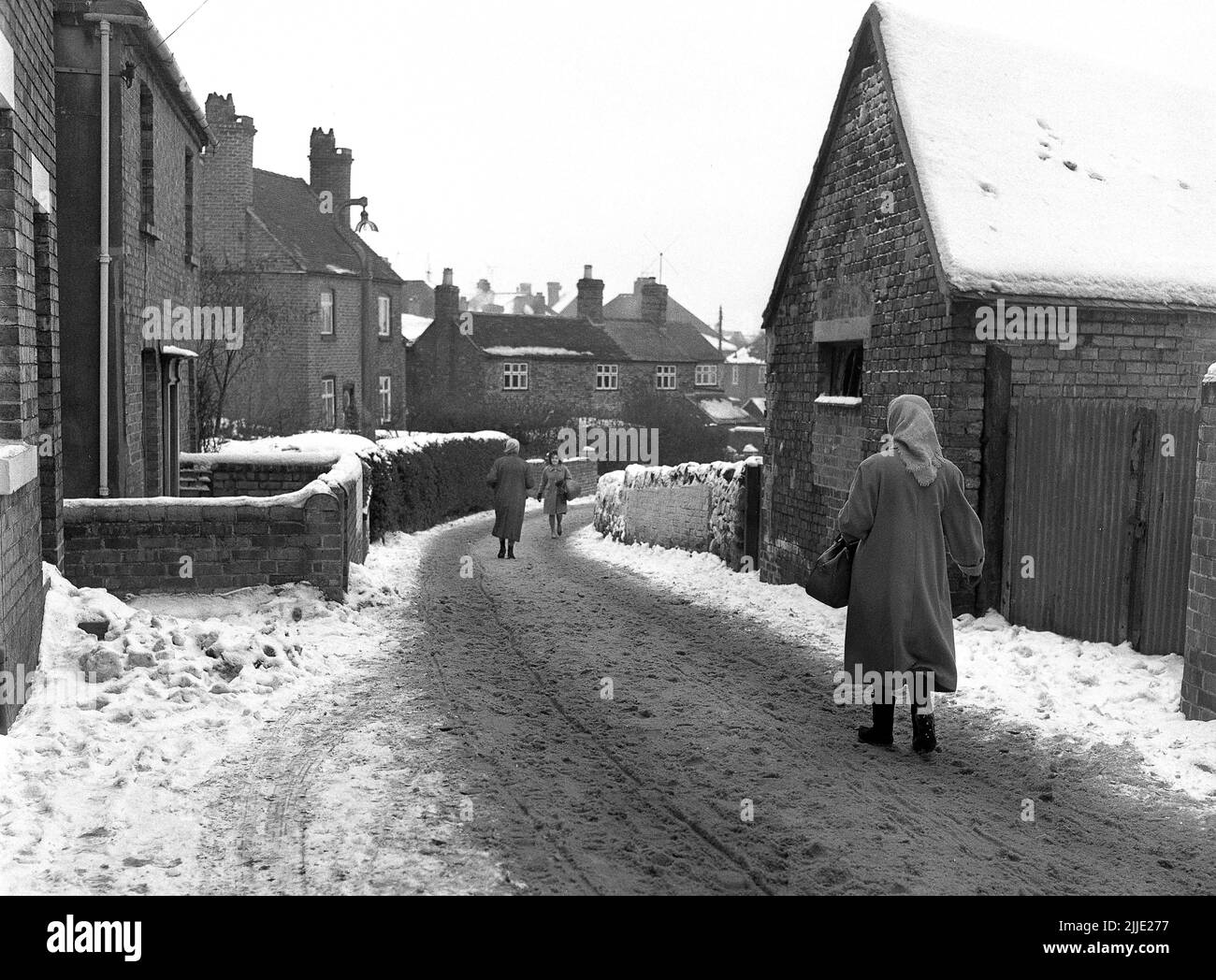 Desolate Winterszene Großbritannien Shropshire im Winter Januar 21. 1965 BILD VON DAVID BAGNALL Stockfoto