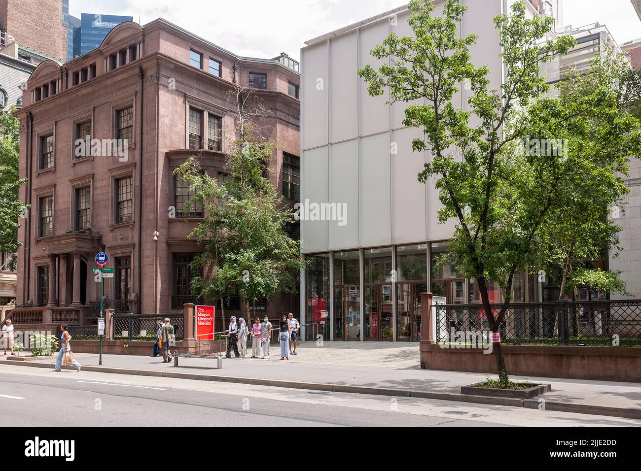 Die Morgan Library & Museum auf der Madison Avenue in New York am Sonntag, den 17. Juli 2022. (© Richard B. Levine) Stockfoto