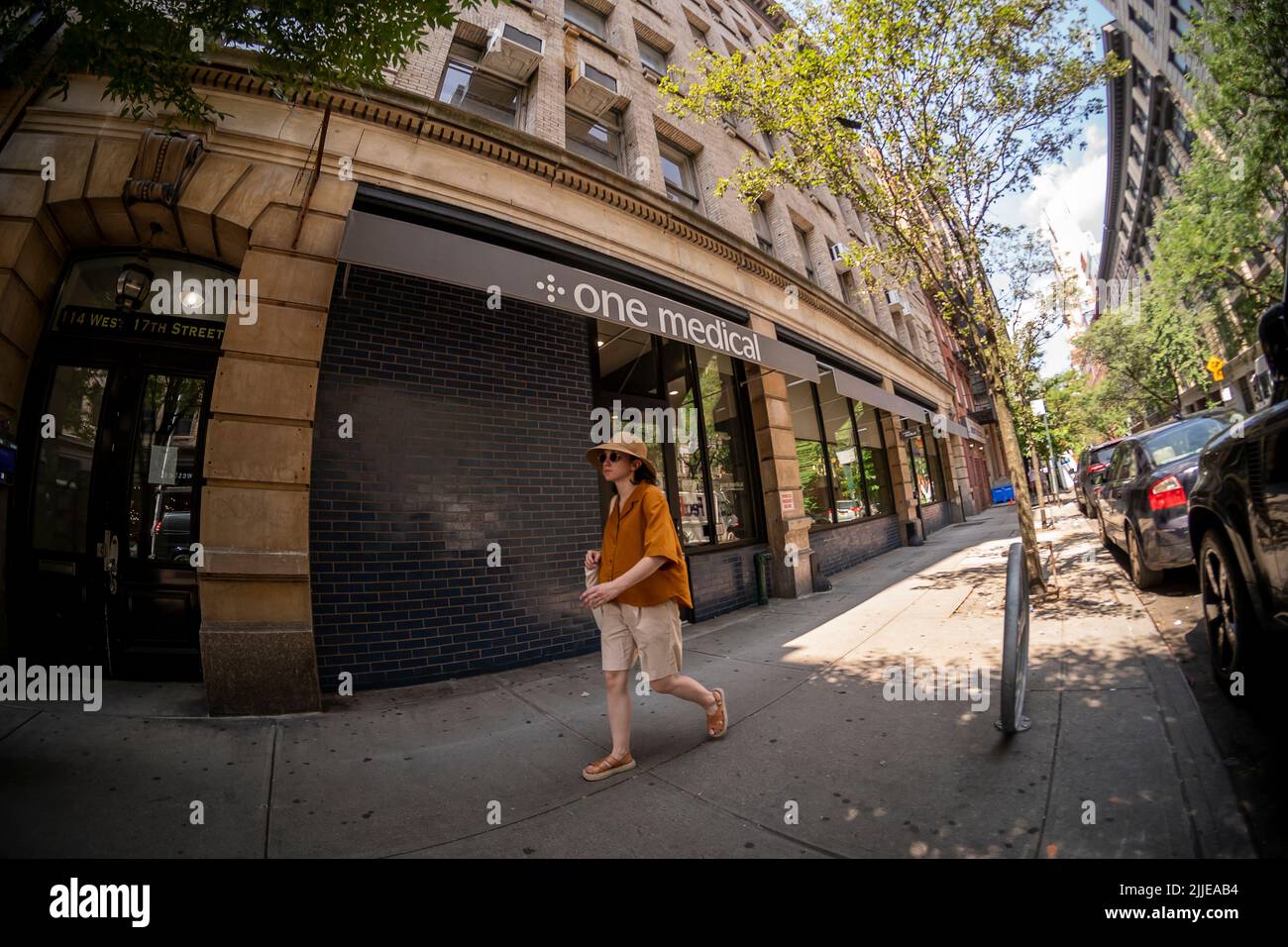 The One Medical Offices in Chelsea in New York am Donnerstag, den 21. Juli 2022. Amazon gab bekannt, dass es One Medical, einen Anbieter von primärer Gesundheitsversorgung, für rund $3,9 Milliarden kauft. One Medical verfügt über 188 Büros, die 25 Märkte bedienen. (© Richard B. Levine) Stockfoto
