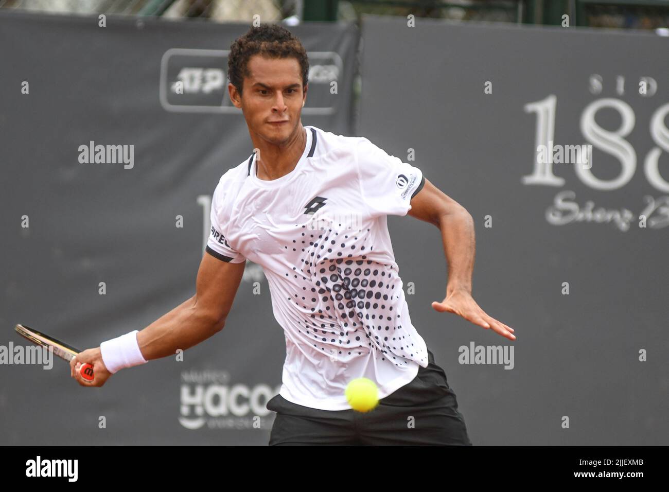 Juan Pablo Varillas (Peru). Legión Sudamericana Challenger, Buenos Aires II. Club Náutico Hacoaj. Stockfoto