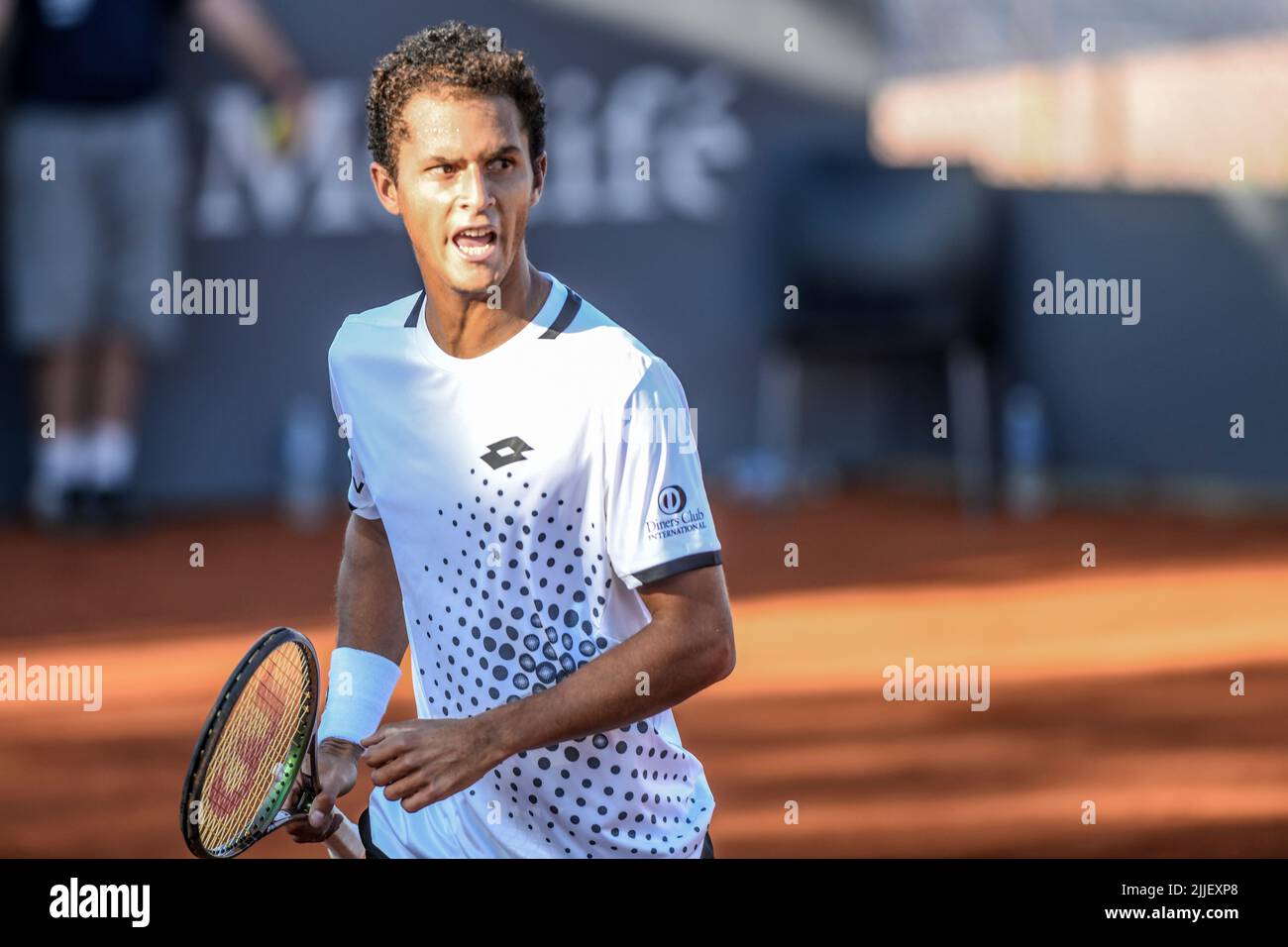 Juan Pablo Varillas (Peru). Legión Sudamericana Challenger, Buenos Aires II. Club Náutico Hacoaj. Stockfoto