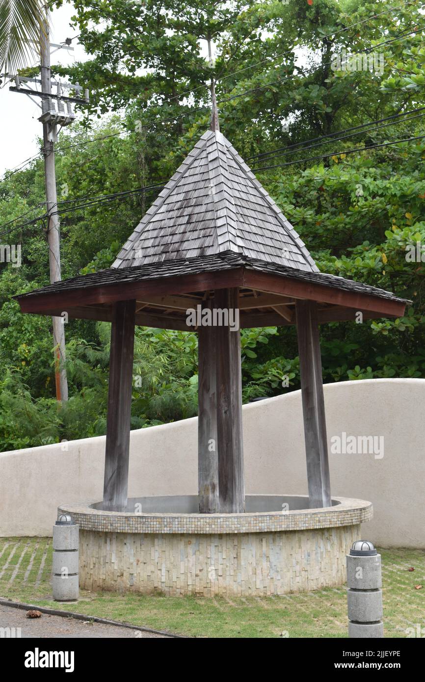 Pigeon Point, Tobago - 12. Juli 2022 - Pigeon Point Heritage Park Stockfoto