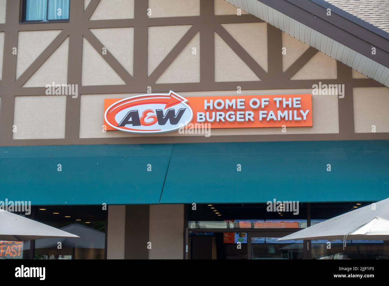 A&W, Heimat der Burger Family – Canadian Fast-Food Chain Restaurant Stockfoto