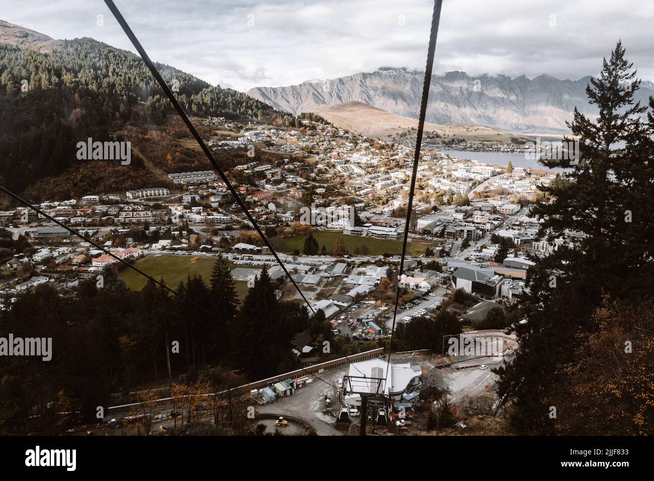 Queenstown Blick von der Skyline Gondola, Neuseeland Stockfoto