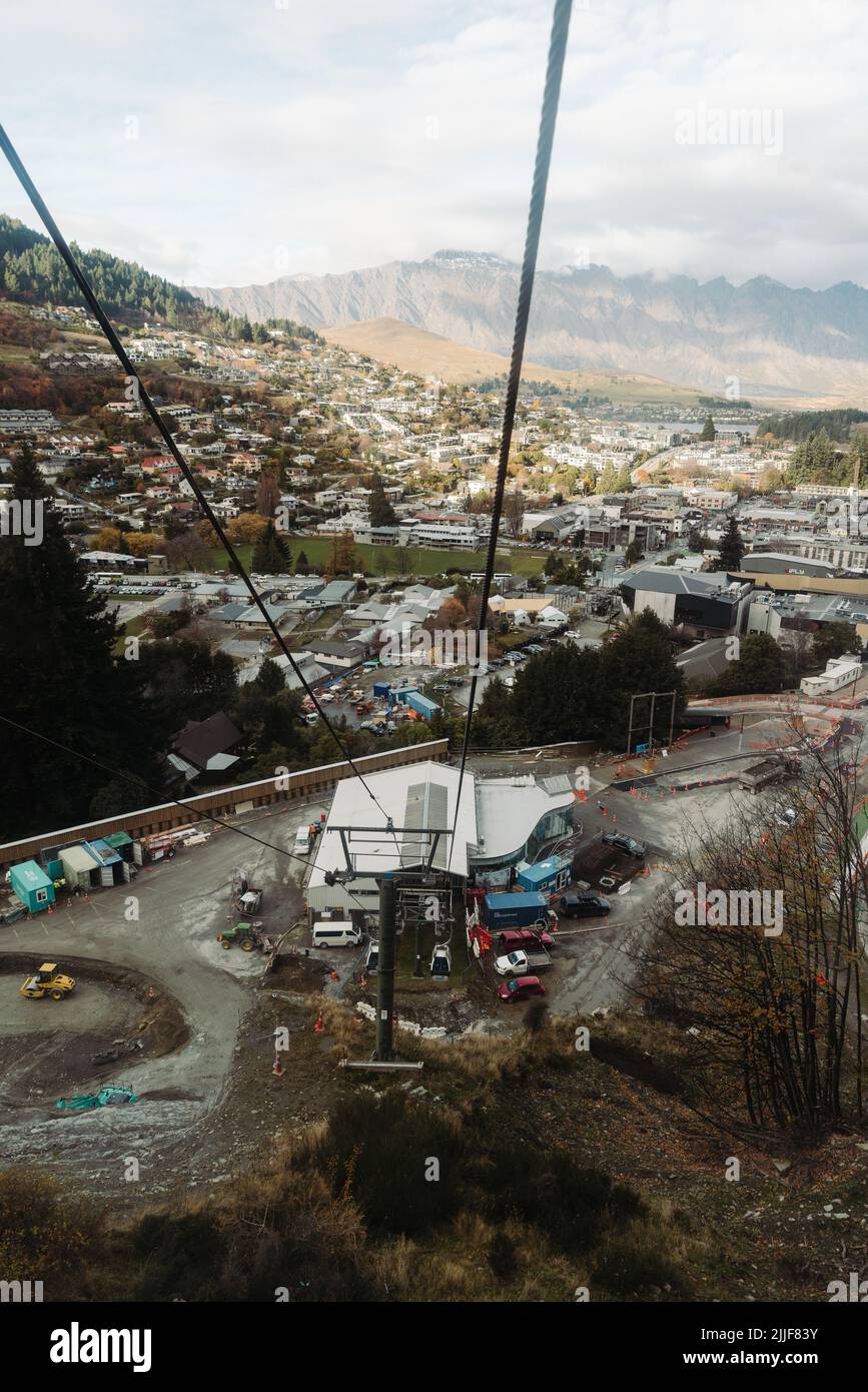 Queenstown Blick von der Skyline Gondola, Neuseeland Stockfoto