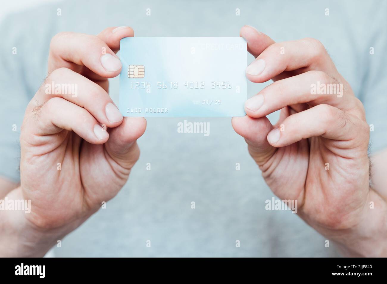 Bequemes Einkaufen mit Kreditkarte Geld Management Stockfoto