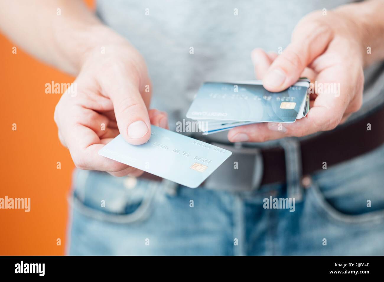 Online-Zahlung Kreditkartenfinanzierung verwalten Geld Stockfoto