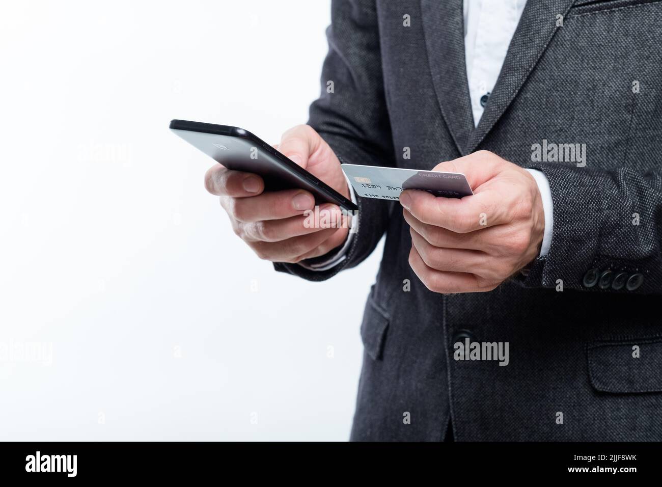 nfc digitale Zahlung Online-Transaktion Kreditkarte Stockfoto