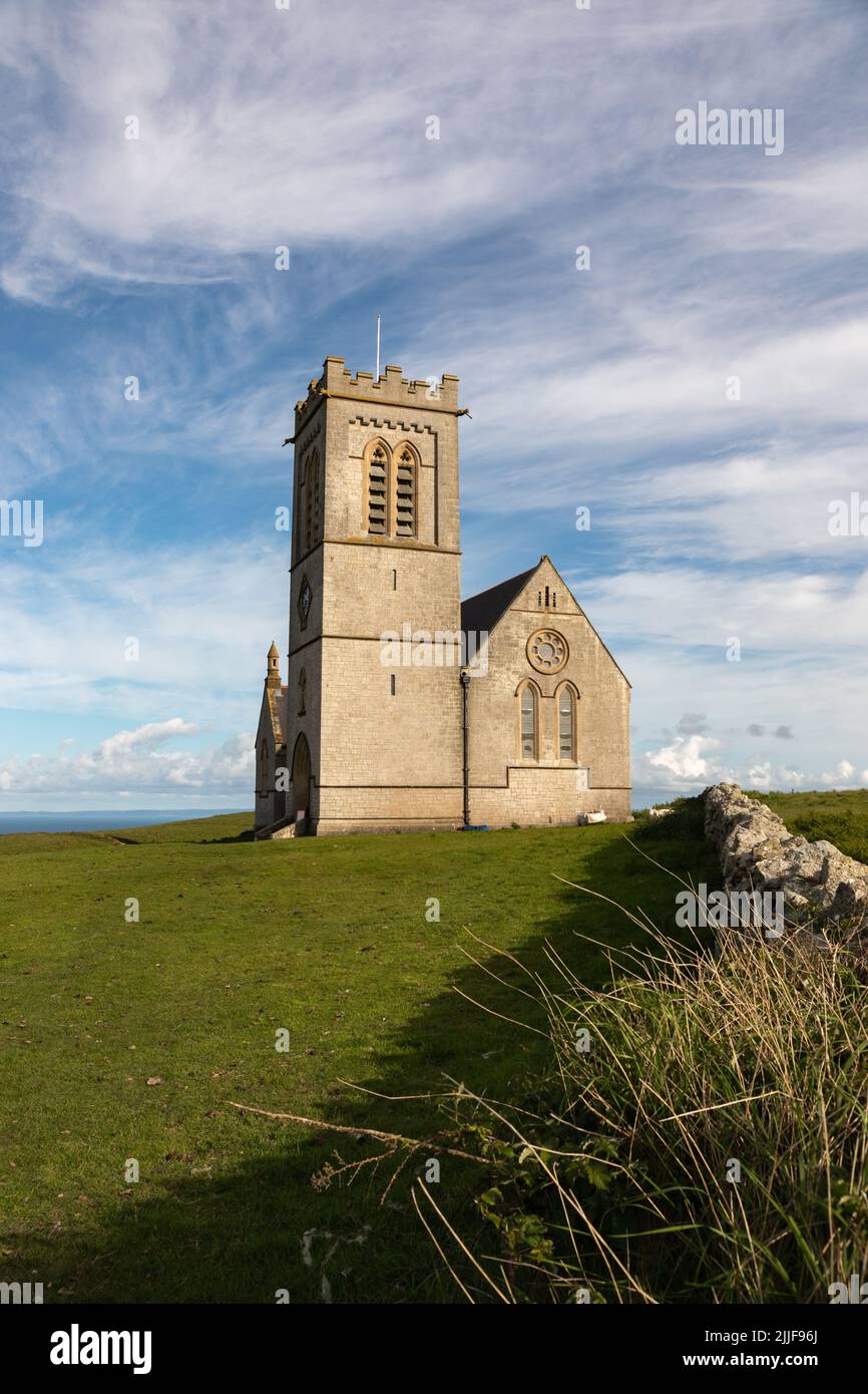 St. Helen's Church, Lundy, Großbritannien Stockfoto