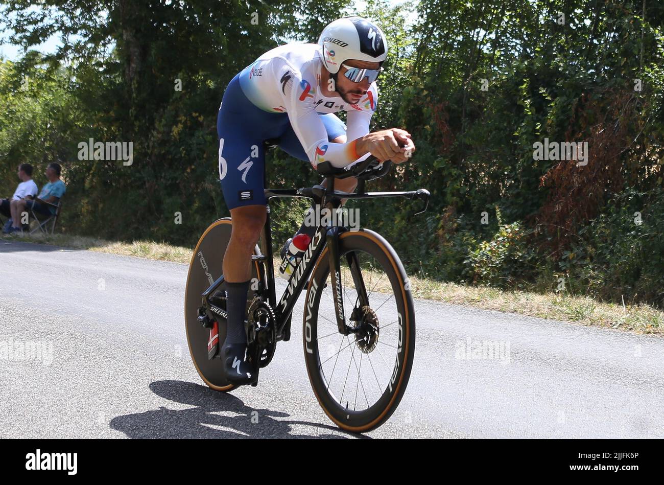 TURGIS Anthony von TotalEnergies während der Tour de France 2022, Radrennen Etappe 20, Zeitfahren, Lacapelle-Marival - Rocamadour (40,7 km) am 23. Juli 2022 in Rocamadour, Frankreich - Foto Laurent Lairys / DPPI Stockfoto