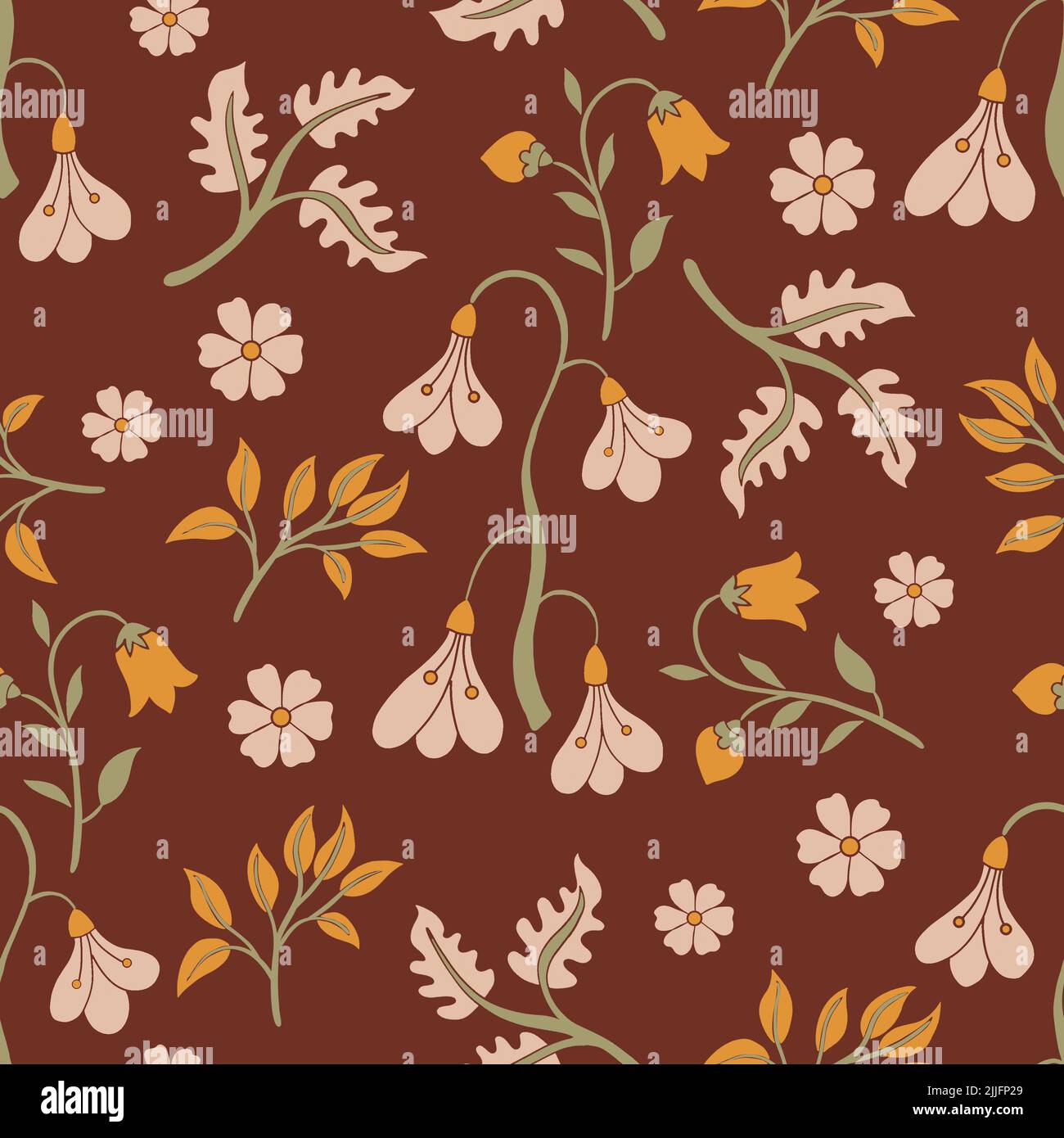 Klassische florale nahtlose Vektor-Muster-Design für Tapete, Textil , Oberfläche, Mode , Hintergrund, fliesen, Schreibwaren, Wohnkultur, Möbel usw. Stockfoto