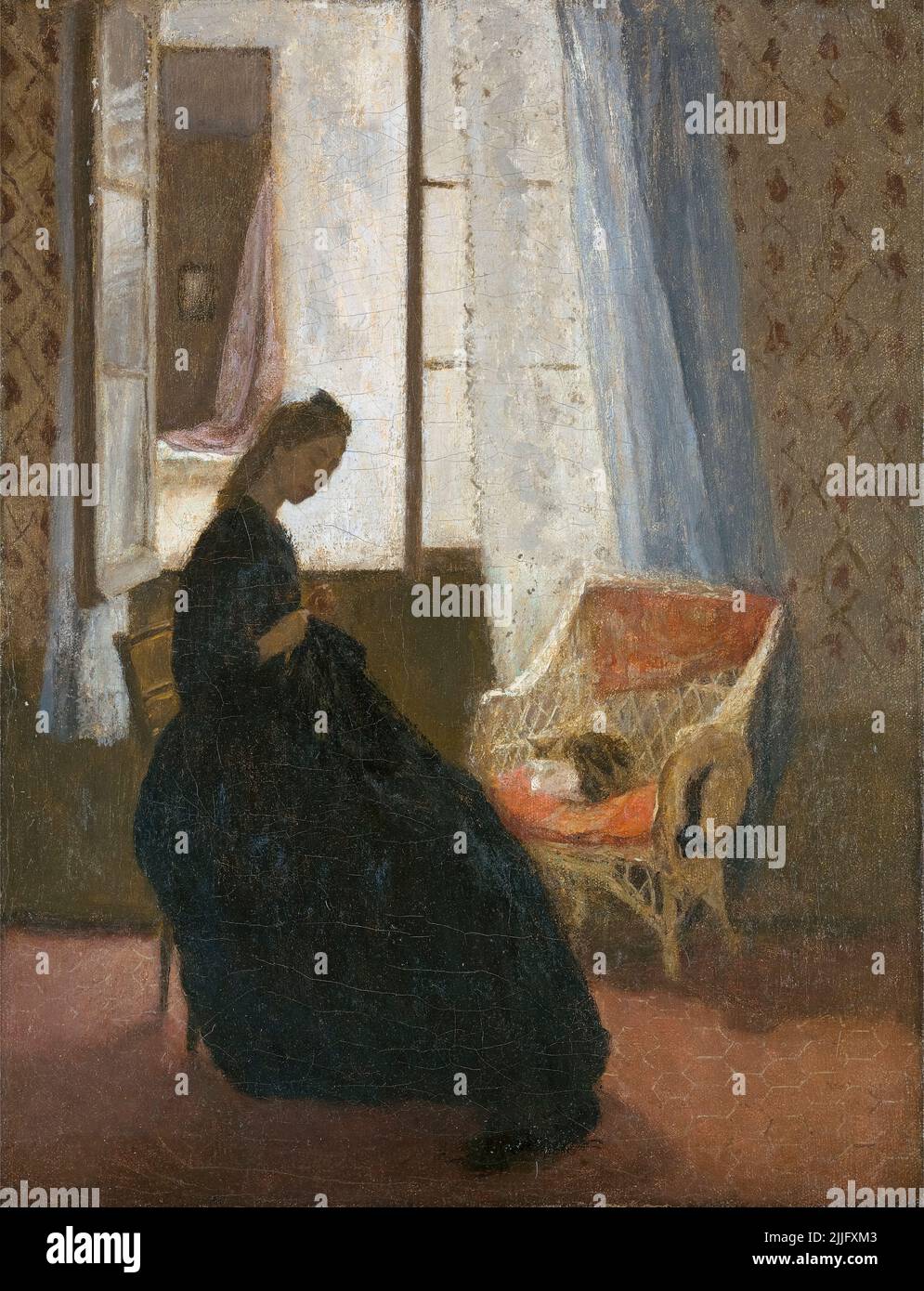 Gwen John Gemälde, La Chambre sur la Cour, Öl auf Leinwand, 1907-1908 Stockfoto