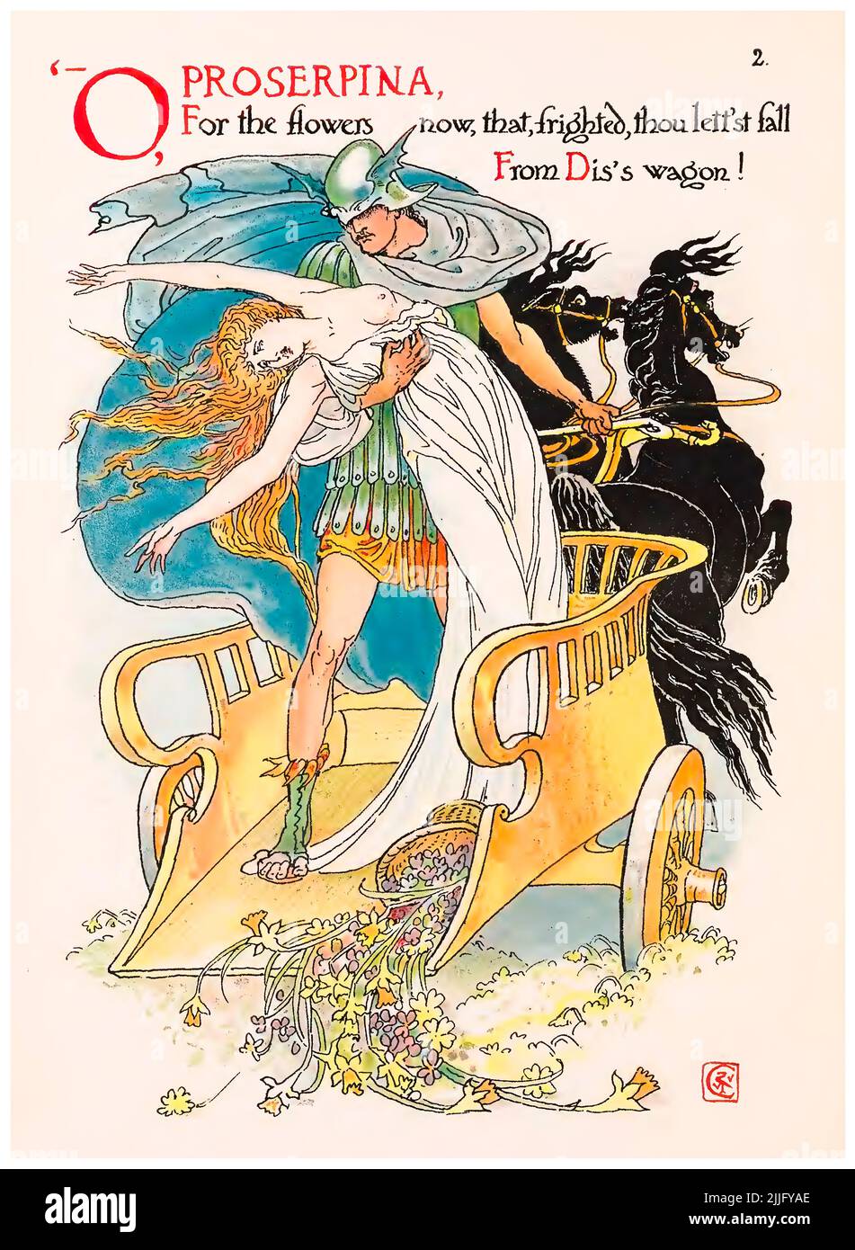 Proserpina aus dem Bildband 'Blumen aus Shakespeares Garten', Illustration von Walter Crane, 1909 Stockfoto