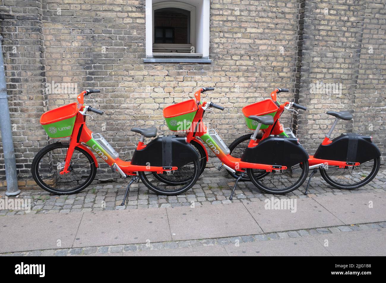 Kopenhagen /Dänemark/26. Juli 2022/verschiedene Compnaies Elektrofahrräder in der dänischen Hauptstadt. (Foto..Francis Joseph Dean/Dean Picturs. Stockfoto