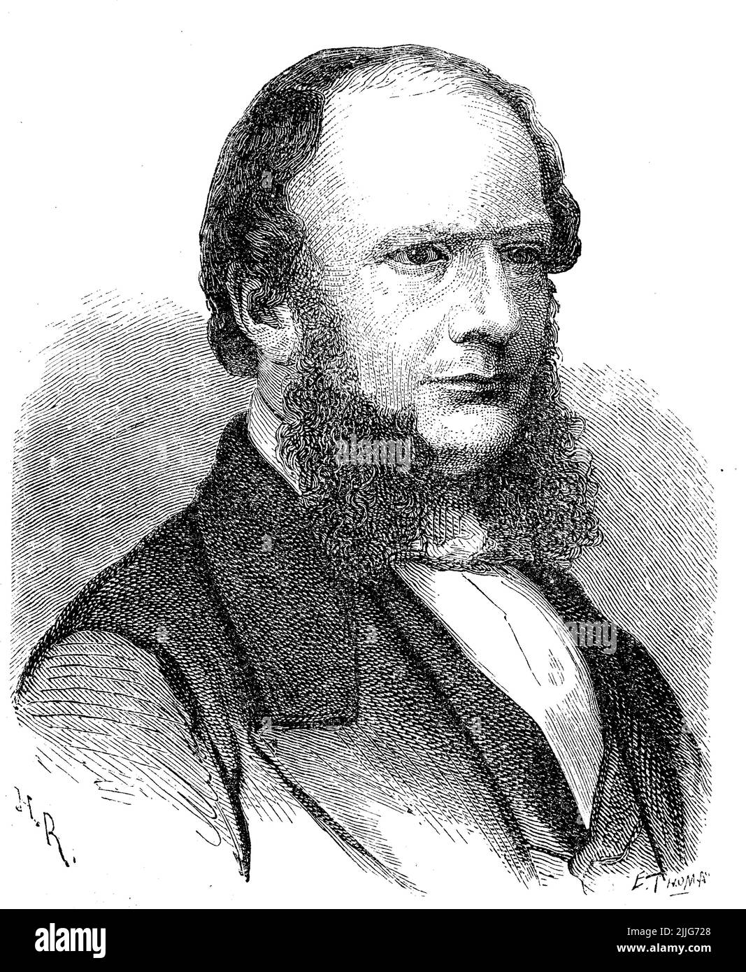 Carl Wilhelm Siemens (4. 1823. Bis 19. April. November 1883) war ein in Deutschland geborener Erfinder, Ingenieur, Naturforscher und industrieller aus der Familie Siemens, der 1859 die britische Staatsbürgerschaft annahm, von da an Charles William Siemens bzw. nach seinem Ritterschlag 1883 Sir William Siemens / Carl Wilhelm Siemens (4. April 1823 - 19. November 1883) War ein in Deutschland geborener Erfinder, Ingenieur, Naturforscher und Industrialist aus der Siemens-Familie, der 1859 britischer Staatsbürger wurde, von da an Charles William Siemens oder Sir William Siemens nach seiner Ritterschaft 1883, Historisc Stockfoto