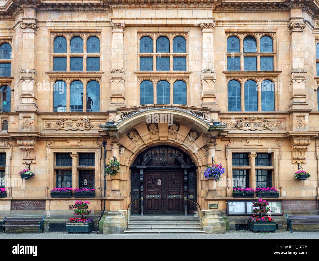Rathaus in der St Owen Street Hereford Herefordshire England Stockfoto