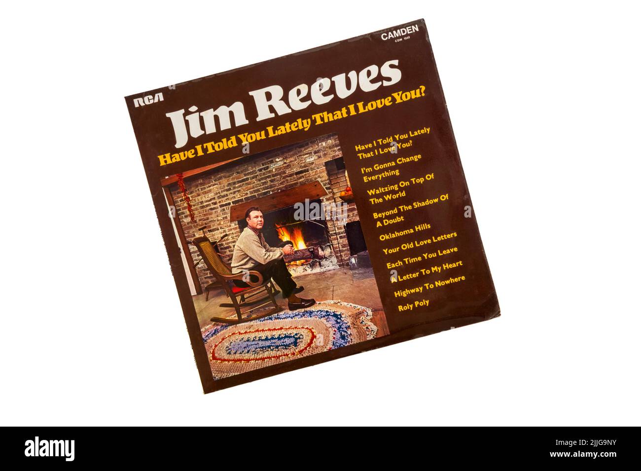 Habe ich euch kürzlich erzählt, dass I Love You ein Compilation-Album von Jim Reeves war, das 1964 veröffentlicht wurde. Stockfoto