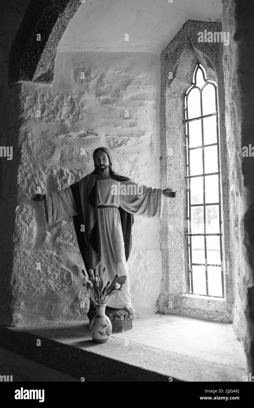 Außenansicht der St. Corentine's Church, Cury Stockfoto