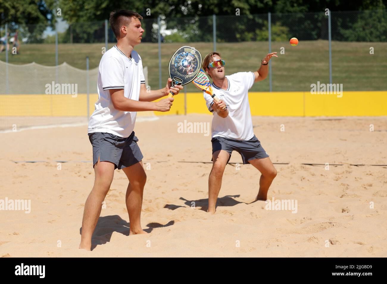 Beach Tennis Championships in München Stockfoto