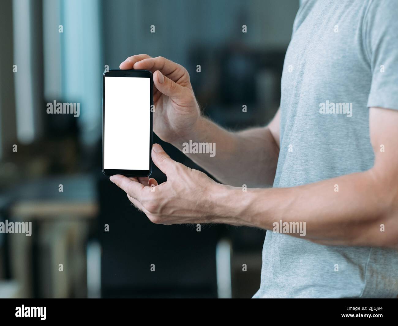 Elektronik Gadgets weißen Mockup Smartphone-Bildschirm Stockfoto