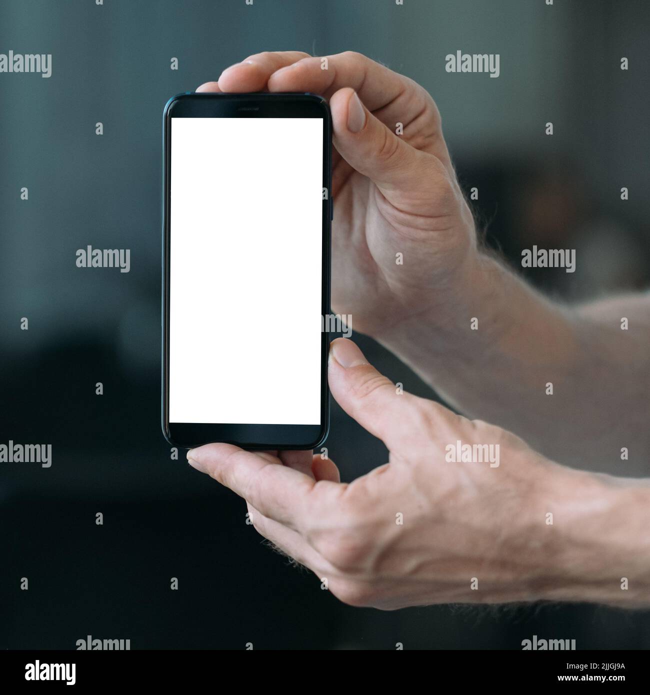 Technischer Service weißen mockup Smartphone-Bildschirm Stockfoto