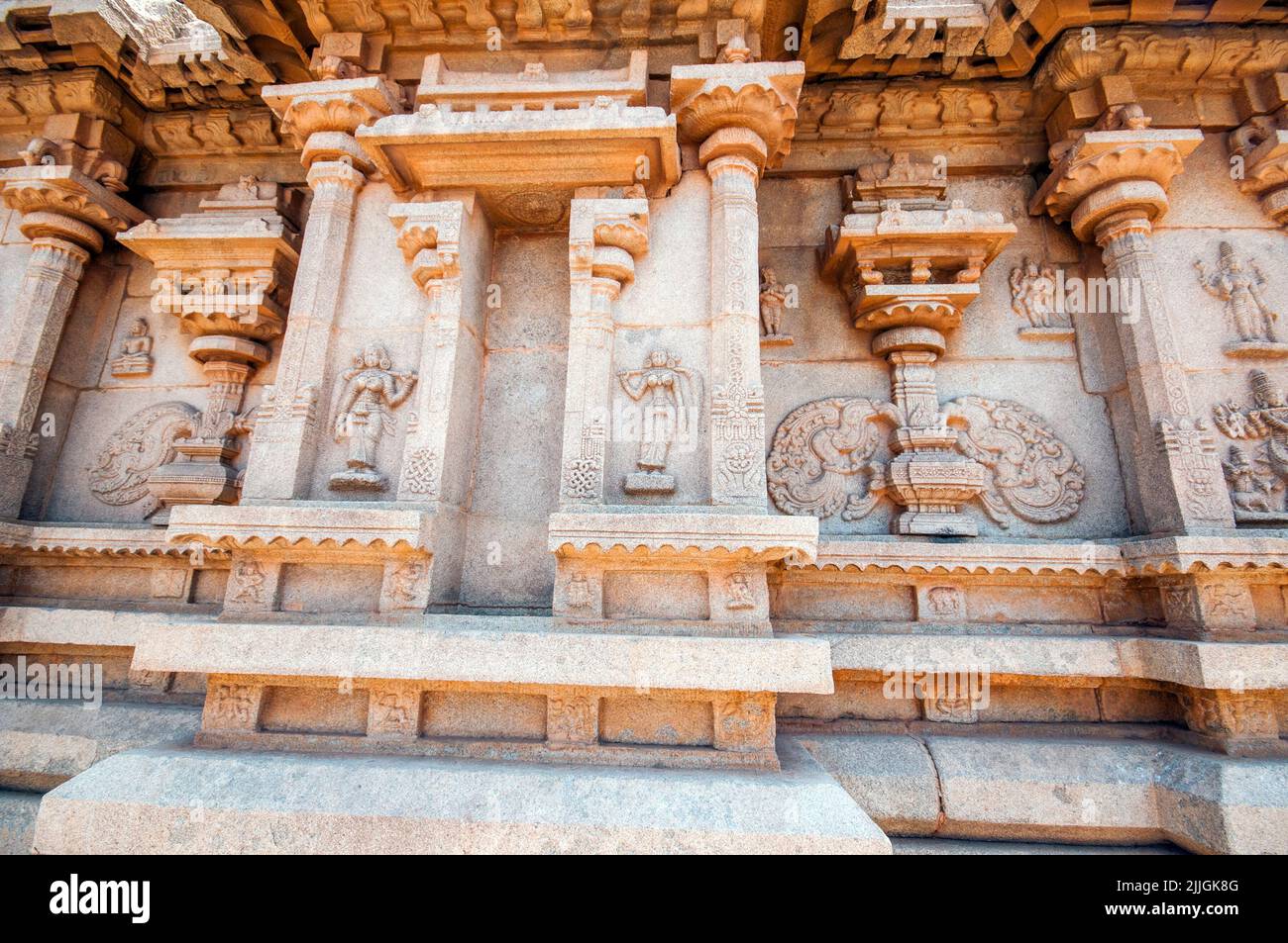 Historische Tempelmauer hampi karnataka Stockfoto