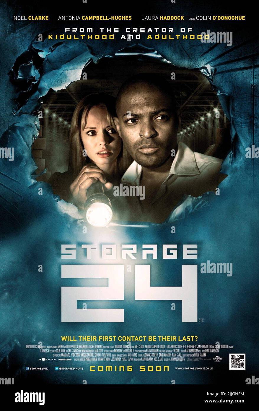 LAURA SCHELLFISCH, NOEL CLARKE POSTER, Speicher 24, 2012 Stockfoto
