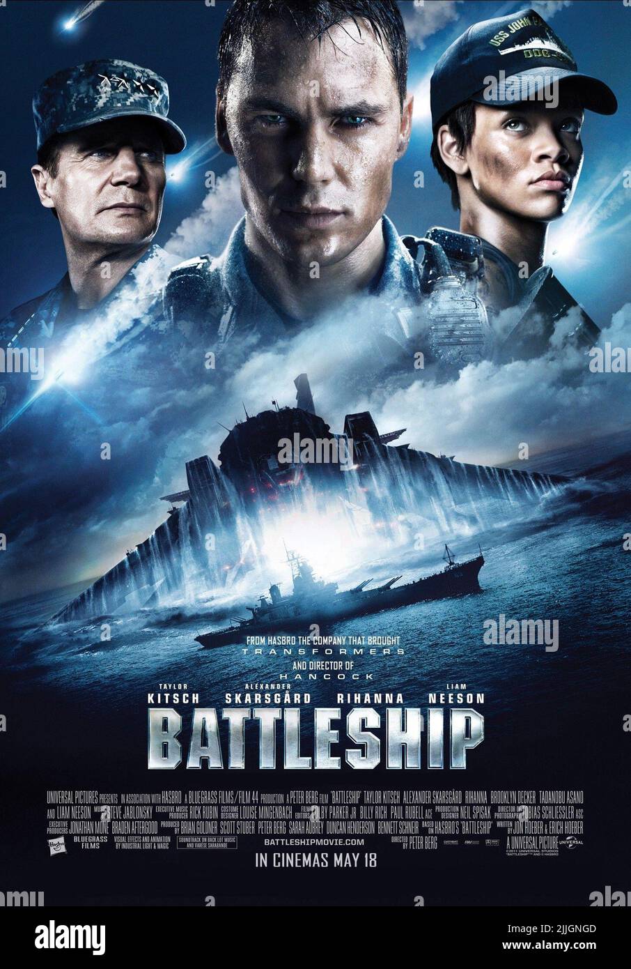 LIAM NEESON, TAYLOR KITSCH, RIHANNA POSTER, SCHLACHTSCHIFF, 2012 Stockfoto