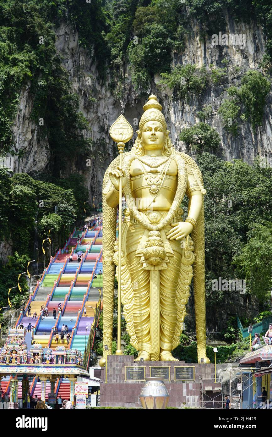 Gartenflagge Affengott Statue Batu Caves – 30,5 X 45,7 Cm, Polyester, Einseitig Bedruckt