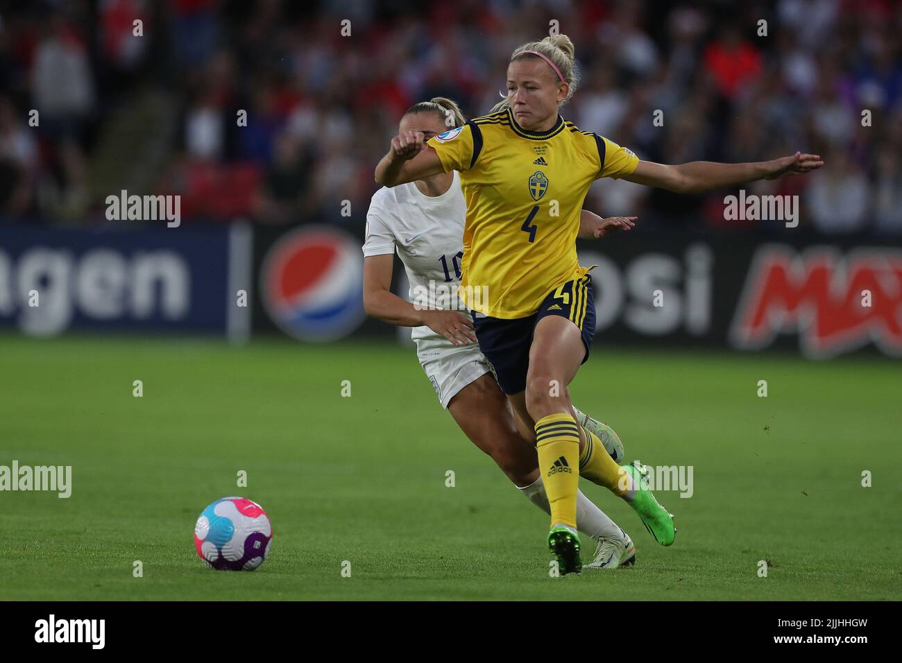 Schwedens Hanna Glas während des UEFA Women European Championship Matches zwischen England Women und Schweden in der Bramall Lane, Sheffield, am Dienstag, den 26.. Juli 2022. (Kredit: Mark Fletcher | MI News) Kredit: MI Nachrichten & Sport /Alamy Live News Stockfoto