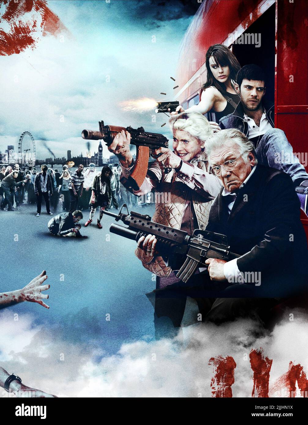 MICHELLE RYAN, Harry Treadaway, EHRE BLACKMAN, ALAN FORD, COCKNEYS VS Zombies, 2012 Stockfoto