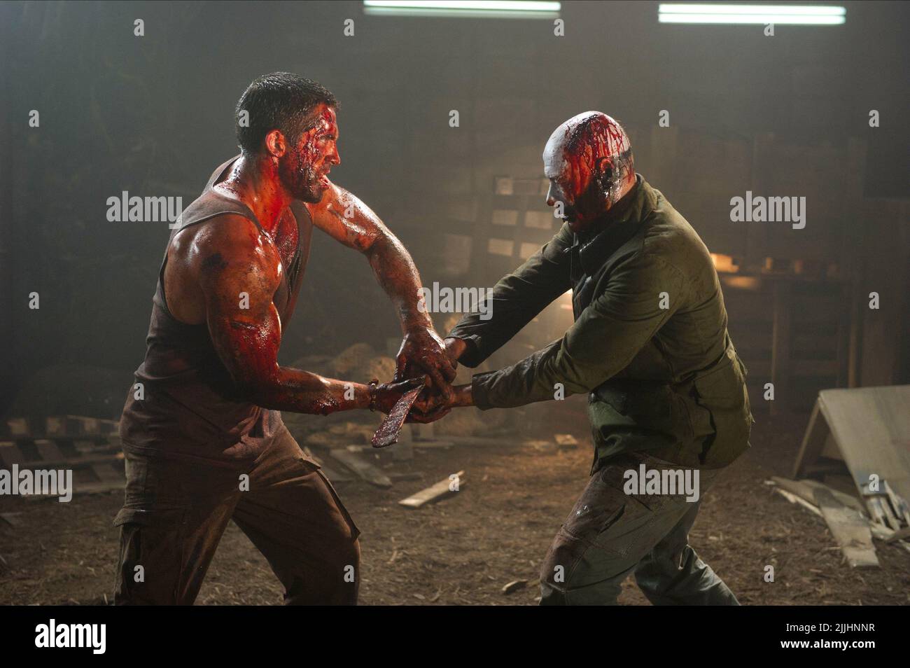 SCOTT ADKINS, JEAN-CLAUDE van Damme, Universal Soldier: Tag der Abrechnung, 2012 Stockfoto