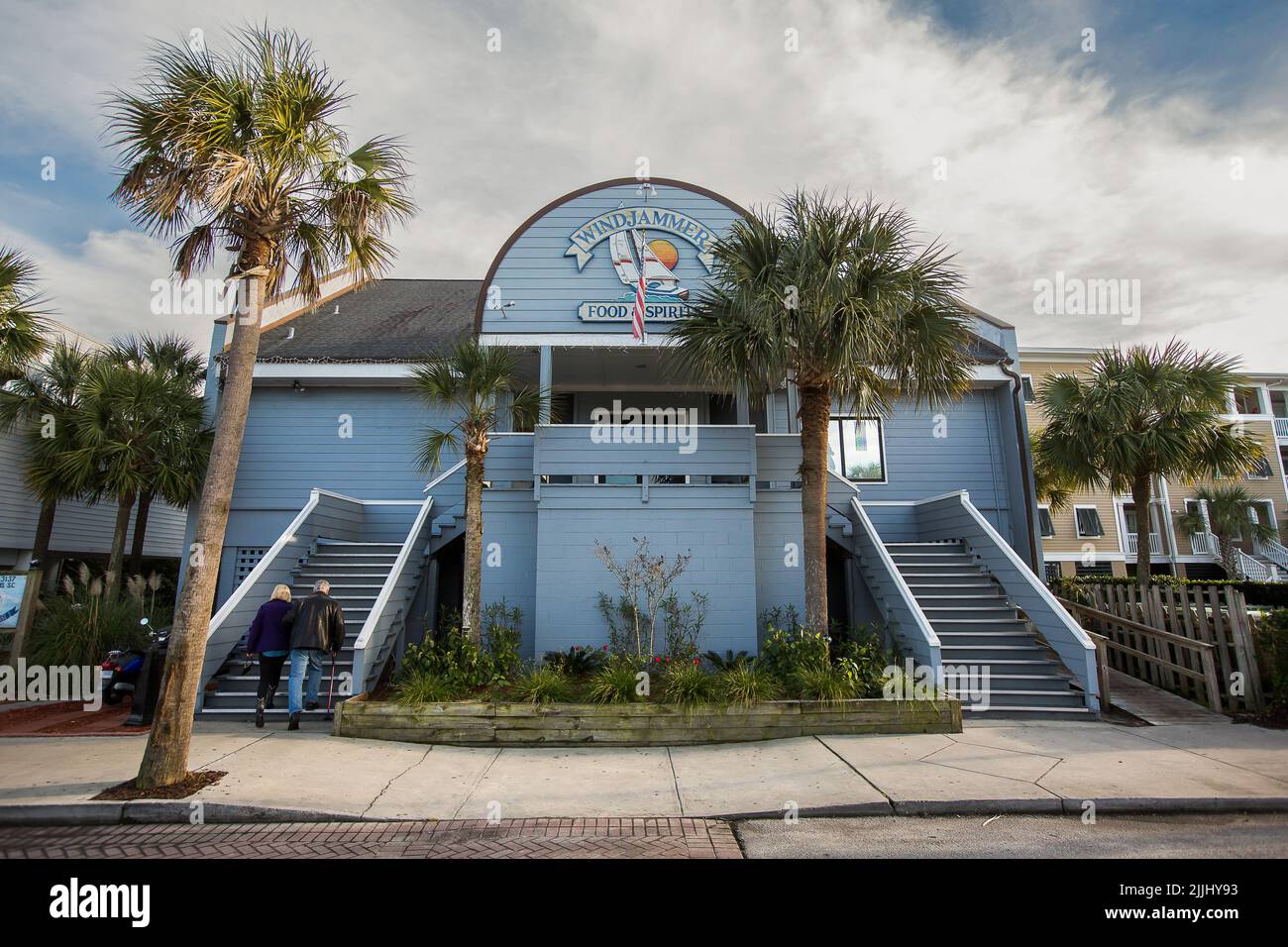 The Windjammer auf der Isle of Palms, S.C. Historic Beach Bar auf der Barrier Island in South Carolina. Stockfoto