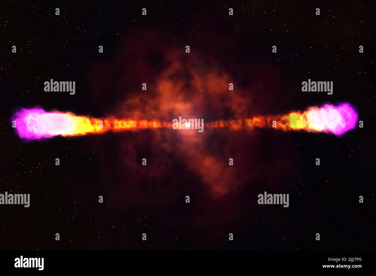 Neutronenstern auf dunklem Hintergrund. Elemente dieses Bildes, die von der NASA eingerichtet wurden. Hochwertige Fotos Stockfoto