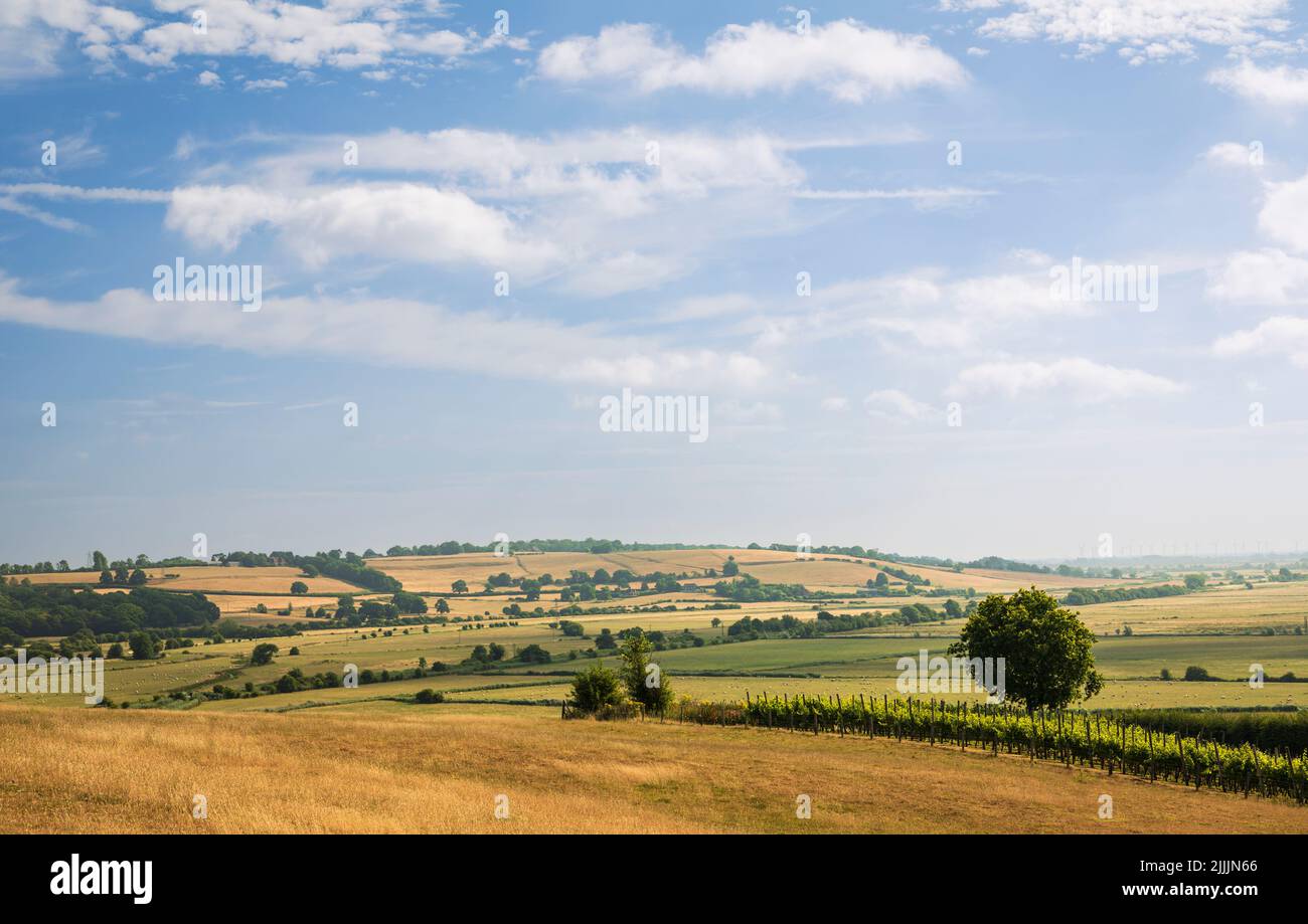 Auf dem 1066 Country Walk von Icklesham über den hohen weald und das Brede Valley East Sussex Südostengland Stockfoto