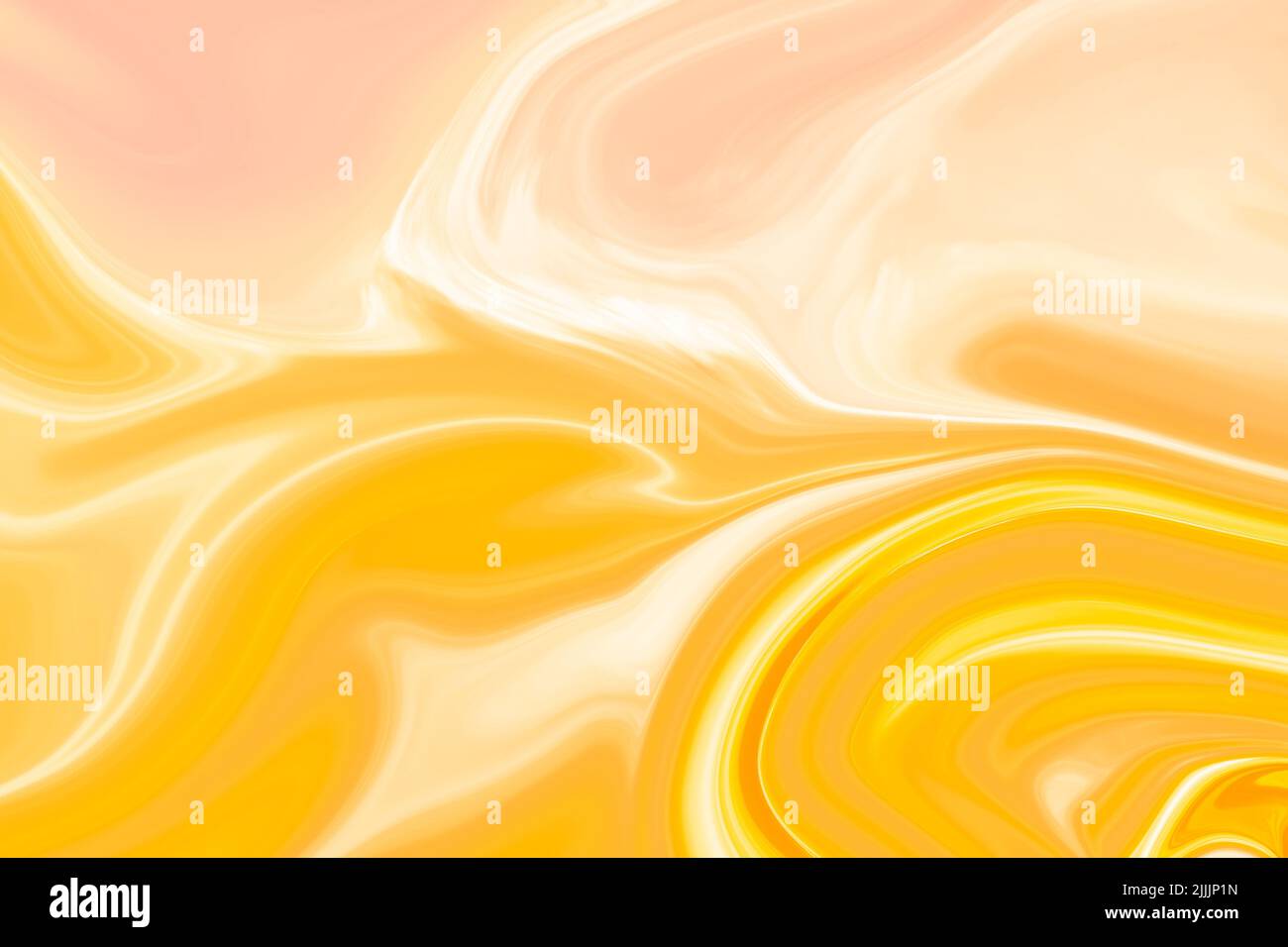 Sanftes Rosa, Gelb und Orange Abstrakt flüssiger Marmor, elegante Textur Luxus, einfacher, moderner Hintergrund, Liquid Marmor Design abstraktes Pastellmuster Stockfoto