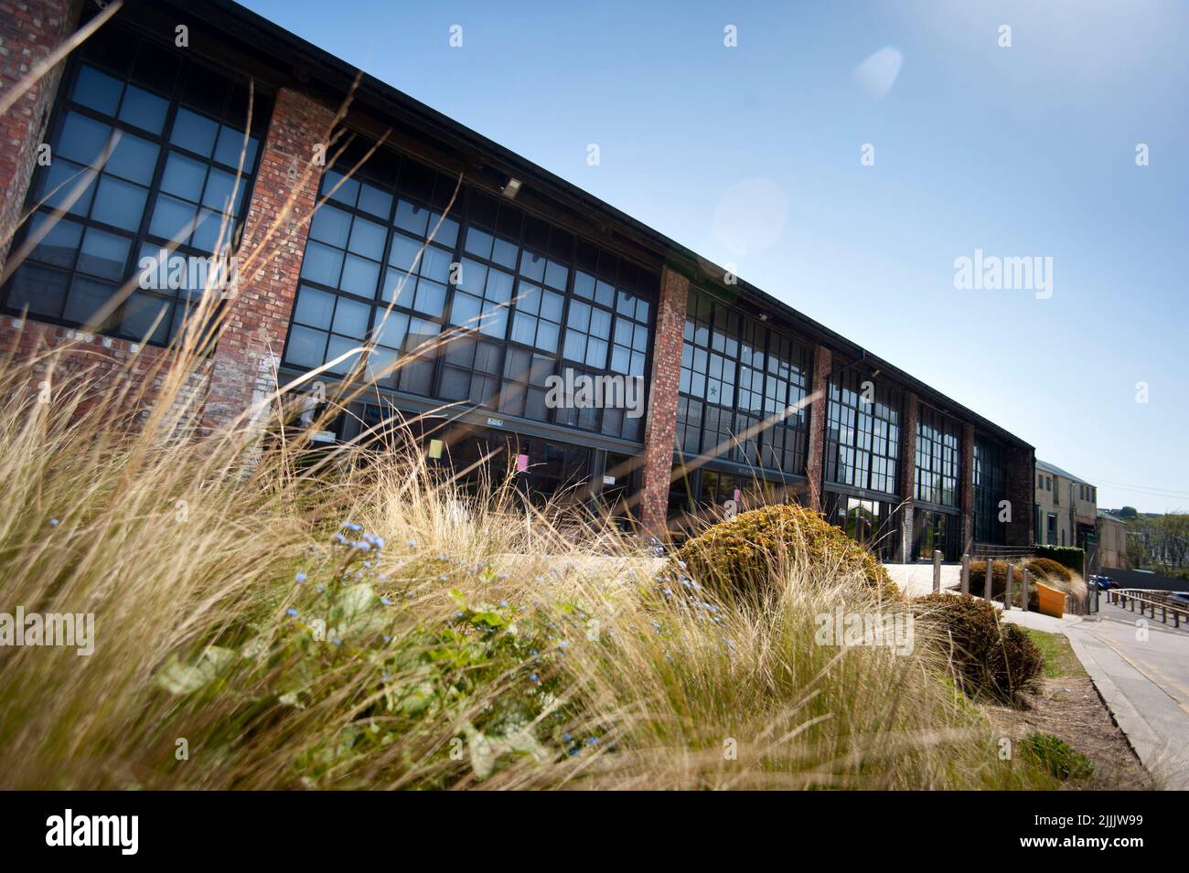 Der Boiler Shop findet im alten Stephenson Works, Newcastle-upon-Tyne, statt Stockfoto