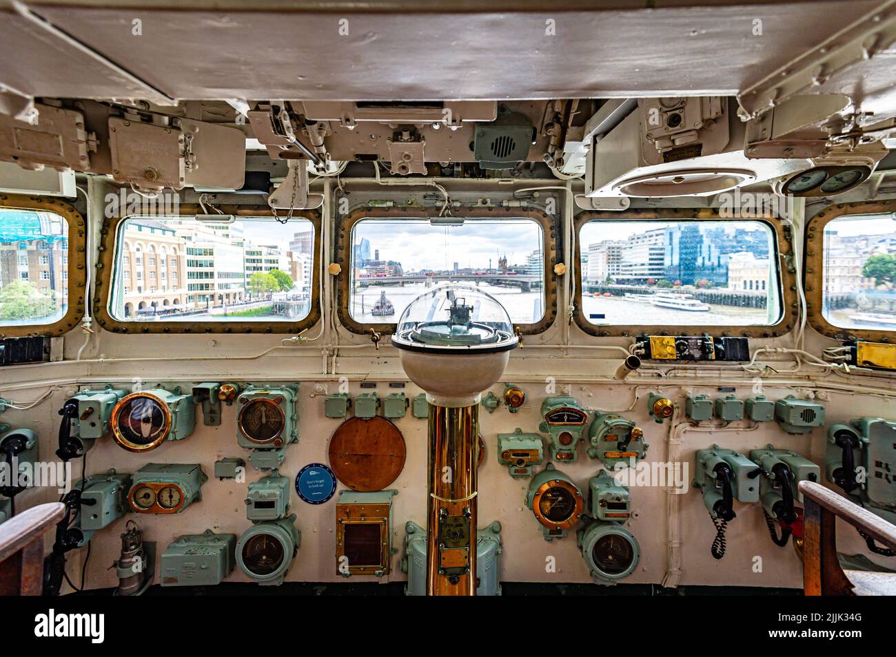 Der Blick von der HMS Belfast, London, Großbritannien Stockfoto