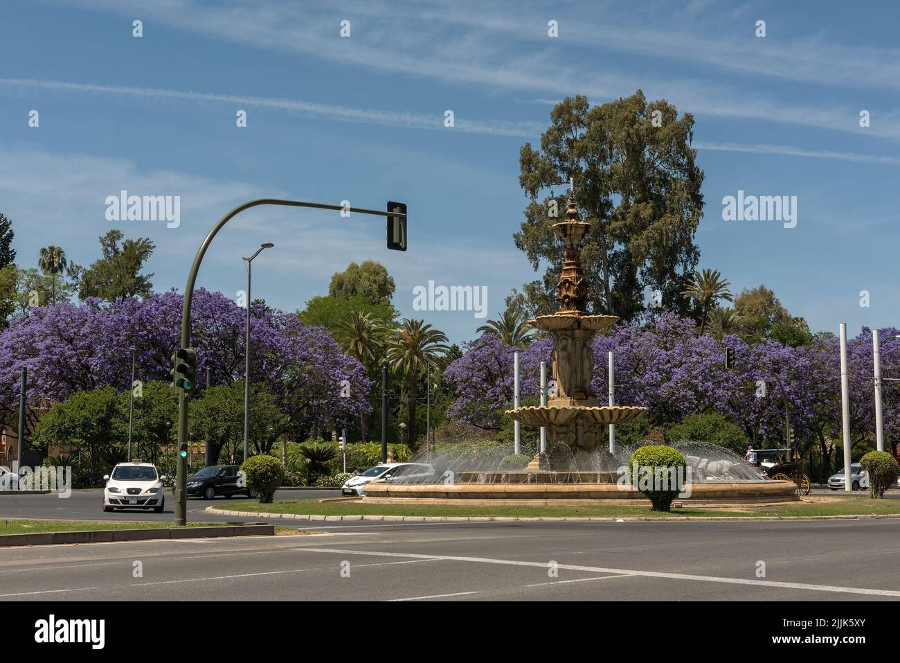 Brunnen der vier Jahreszeiten, Sevilla, Spanien Stockfoto