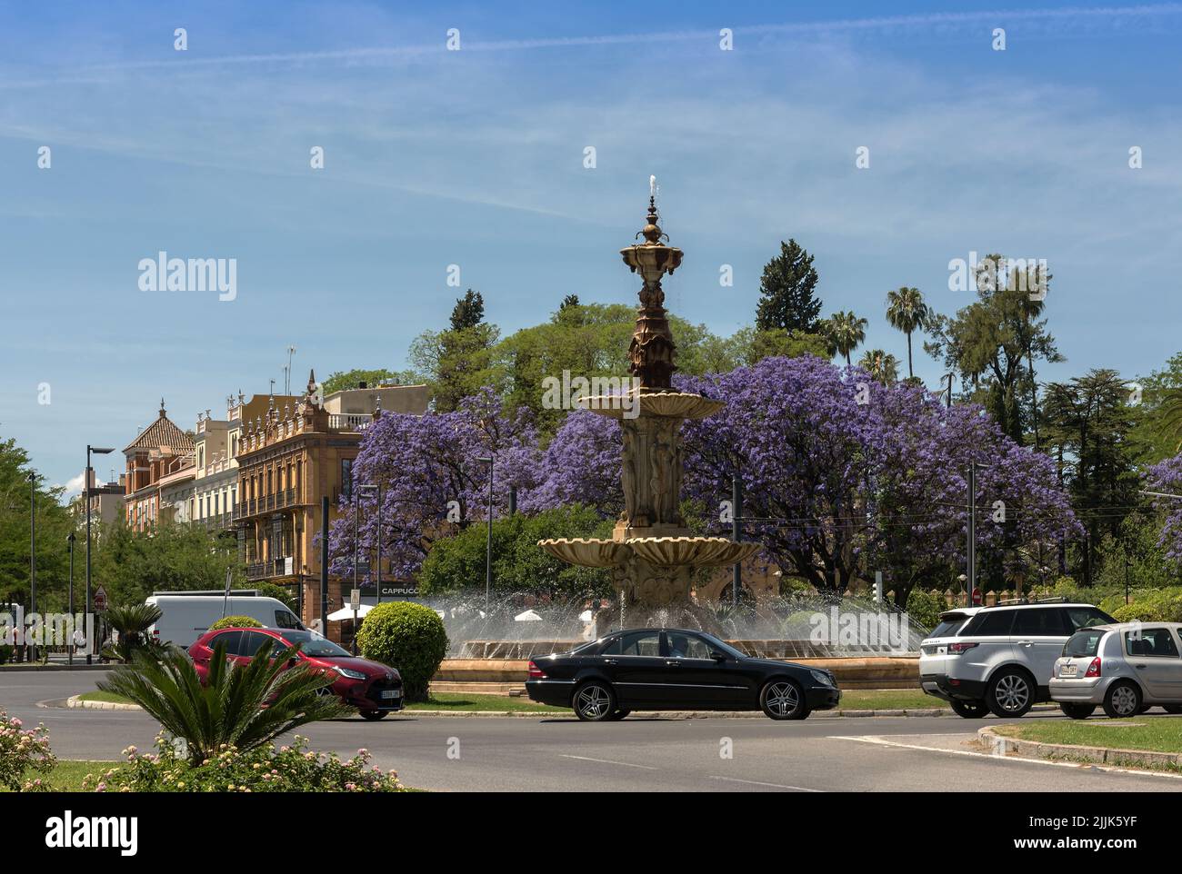 Brunnen der vier Jahreszeiten, Sevilla, Spanien Stockfoto