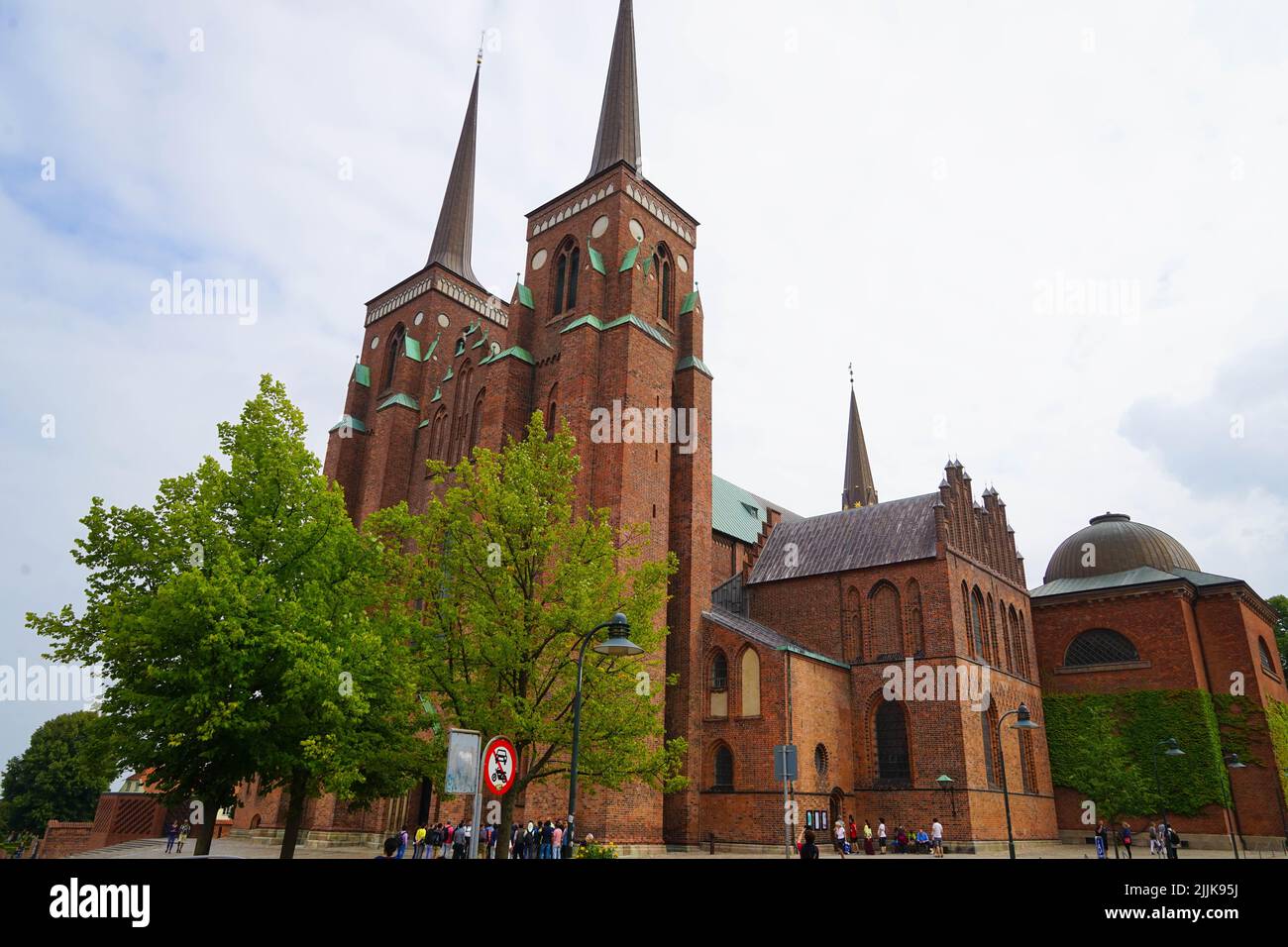 Die Roskilde-Kathedrale in Dänemark - UNESCO-Weltkulturerbe Stockfoto